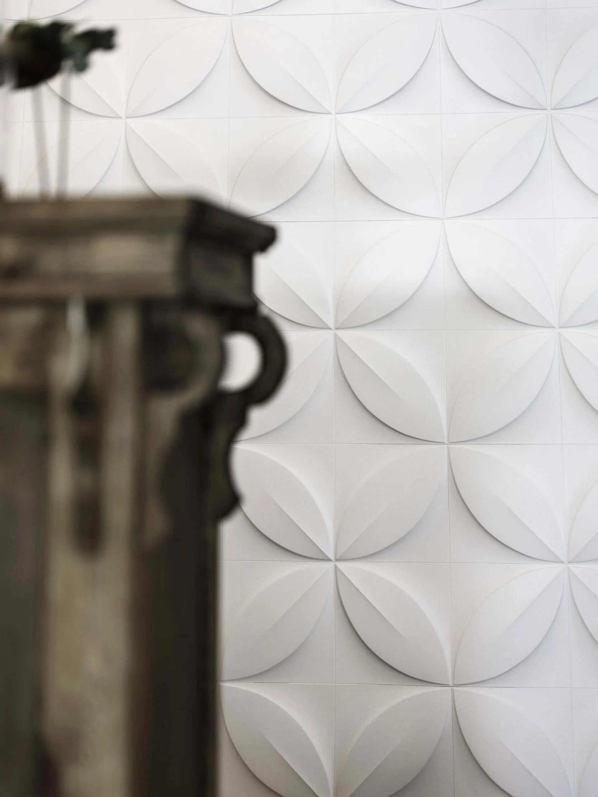 Flower 3D Wall Panels in a modern living room | DecorMania UK